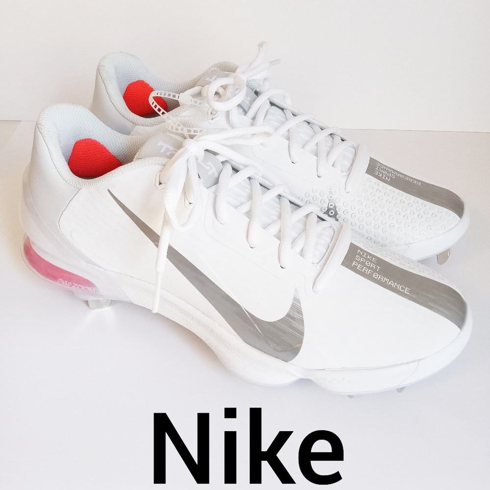 Nike Force Zoom Trout Baseball Cleats White size 9